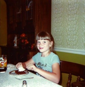 The face of a happy girl.