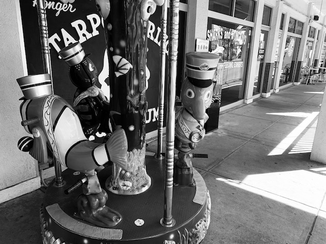 Sponge docks empty carousel